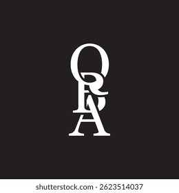 Concepto del logotipo de la letra de QBA aislado en el fondo blanco. Logotipo de ABQ