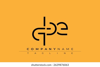QBE abstract letter design. Modern Business Logo Design With Abstract Typography and Contemporary Style