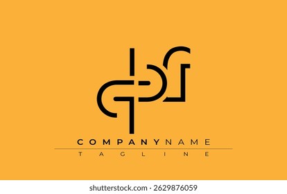 QBF abstract letter design. Modern Business Logo Design With Abstract Typography and Contemporary Style