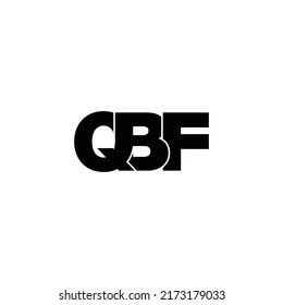 QBF letter monogram logo design vector