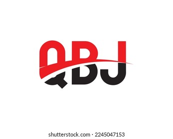 Letra QBJ Ilustración del vector de diseño del logotipo inicial