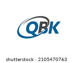 QBK letter creative modern elegant swoosh logo design
