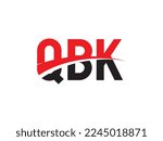 QBK Letter Initial Logo Design Vector Illustration