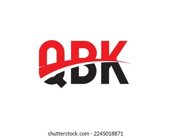 QBK Letter Initial Logo Design Vector Illustration