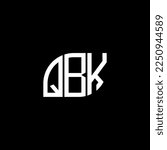 QBK letter logo design on black background.QBK creative initials letter logo concept.QBK vector letter design.
