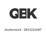 QBK logo design template with strong and modern bold text. Initial based vector logotype featuring simple and minimal typography. Trendy company identity ideal for businesses brand presence.