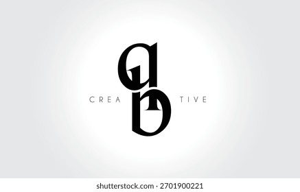 QBqb Elegant Serif Monogram Logo – Luxury Lowercase Typographic Lettermark for Modern Branding