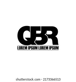 QBR-Brief-Monogramm-Logo-Design, Vektorgrafik