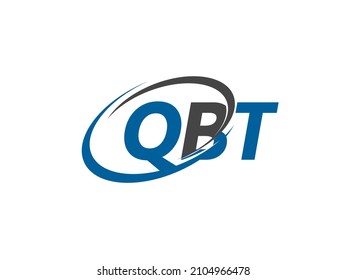 QBT letter creative modern elegant swoosh logo design