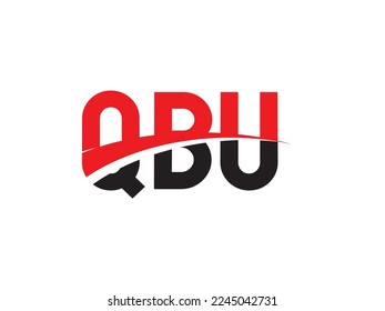 QBU Letter Initial Logo Design Vector Illustration