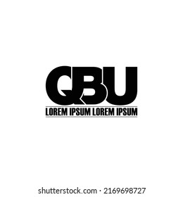 QBU-Brief-Monogramm-Logo-Design, Vektorgrafik