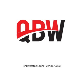 Letra QBW Ilustración del vector de diseño del logotipo inicial