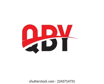 Letra QBY Ilustración del vector de diseño del logotipo inicial