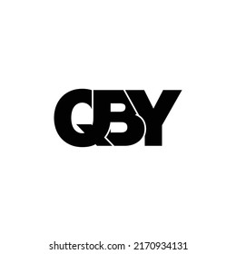 QBY letter monogram logo design vector
