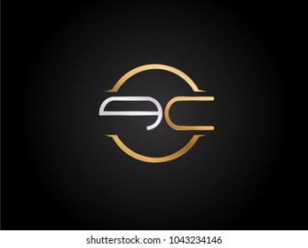 Qc Circle Shape Letter Logo Design Stock Vector (Royalty Free ...