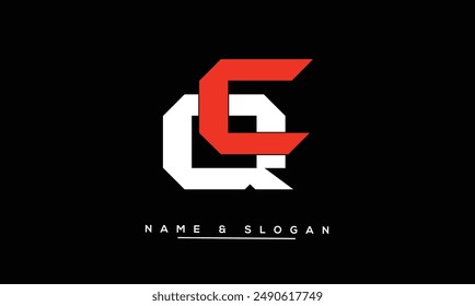 QC, CQ Abstract Letters Logo Monogram