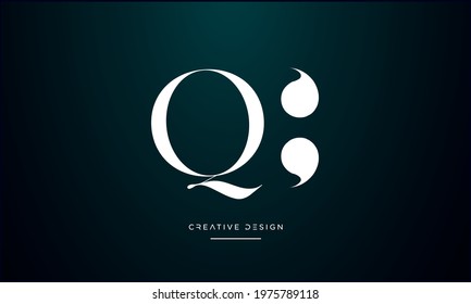 QC or CQ Alphabet Letters Icon Logo Vector