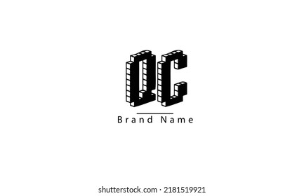 QC CQ Q C abstrakte Vektorlogo-Monogramm-Vorlage
