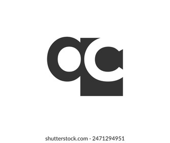 QC creative geometric initial based modern and minimal logo. Letter q c trendy fonts. Universal professional elegant techno vector design.