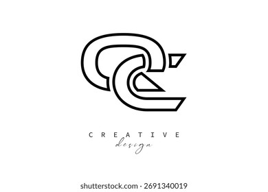 QC Creative Monogram Logo Design-Stock Creative Branding Design Concept