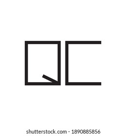 qc initial letter vector logo