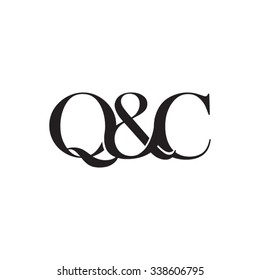 Q&C Initial logo. Ampersand monogram logo