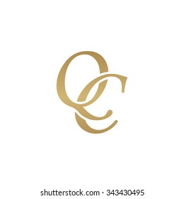 QC initial monogram logo