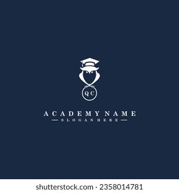 QC Initials Academy Logo Vector Art Icons and Graphics