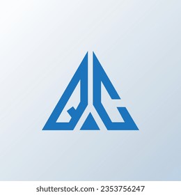 QC letter logo creative design. QC unique design.
