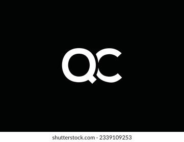 QC letter logo design and monogram logo design