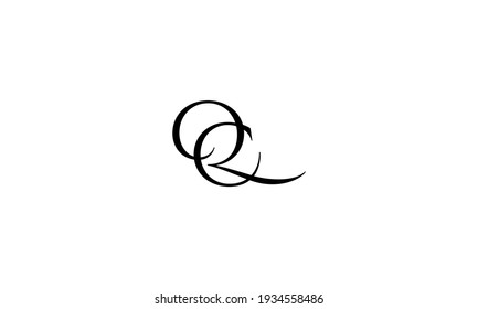 QC Letter Logo Design With Simple style