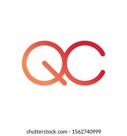 QC letter logo template vector icon design