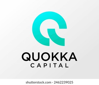 QC letters monogram bold business company capital logo design.

