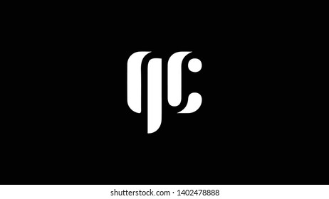 QC logo design template vector illustration minimal design