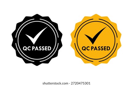 Qc passou na ilustração do modelo de logotipo do projeto
