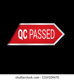 QC passed red banner.Designed for your web site design, logo, app, UI