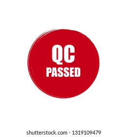 QC passed red banner.Designed for your web site design, logo, app, UI