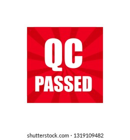 QC passed red banner.Designed for your web site design, logo, app, UI