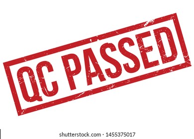 QC Passed Rubber Stamp. QC Passed Rubber Grunge Stamp Seal Vector Illustration - Vector