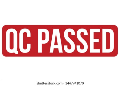 QC Passed Rubber Stamp. QC Passed Stamp Seal – Vector