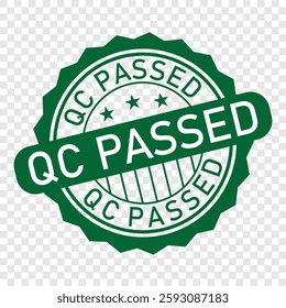 QC Passed Rubber Stamp, vector