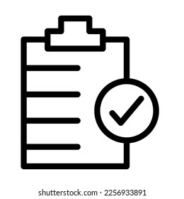 QC Passed Vector Line Icon Design