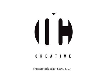 QC Q C White Letter Logo Design with Circle Background Vector Illustration Template.
