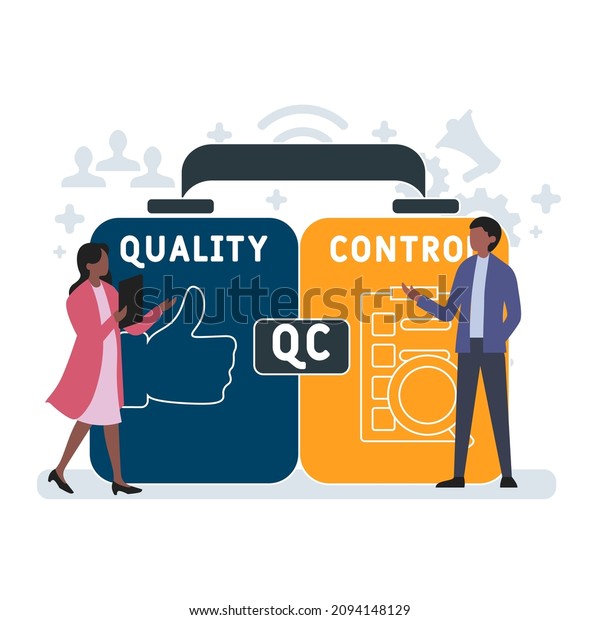 Qc Quality Control Acronym Business Concept Stock Vector (Royalty Free ...