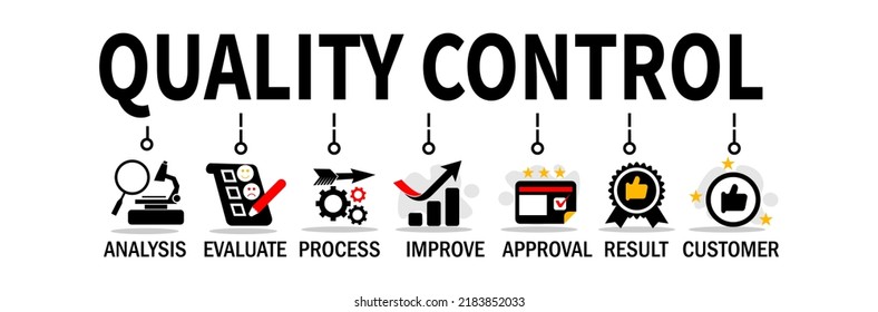 Qc Quality Control Banner Quality Control Stock Vector (Royalty Free ...