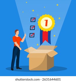 QC staff reviews quality with passed checklist. Concept of ensure excellence in product. Guarantee quality product on service delivery by checking and certifying that standards are met.