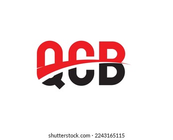 QCB Letter Initial Logo Design Vector Illustration