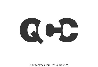 QCC audaz y único logotipo editable de la fuente para las startups de tecnología, consultoría, marca corporativa. Perfecto para titulares, identidad visual, ciberespacio, liderazgo, unidad, ideas innovadoras, simplicidad poderosa.