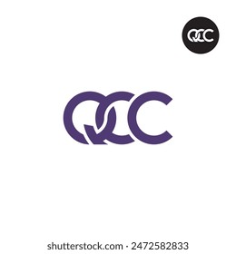 Diseño de monograma de letra de logotipo QCC