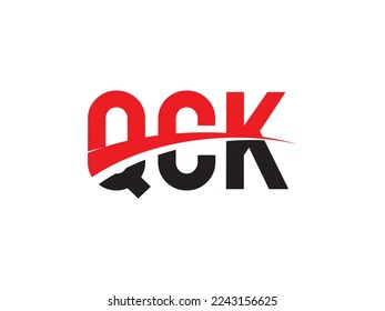 Letra QCK Ilustración del vector de diseño del logotipo inicial
